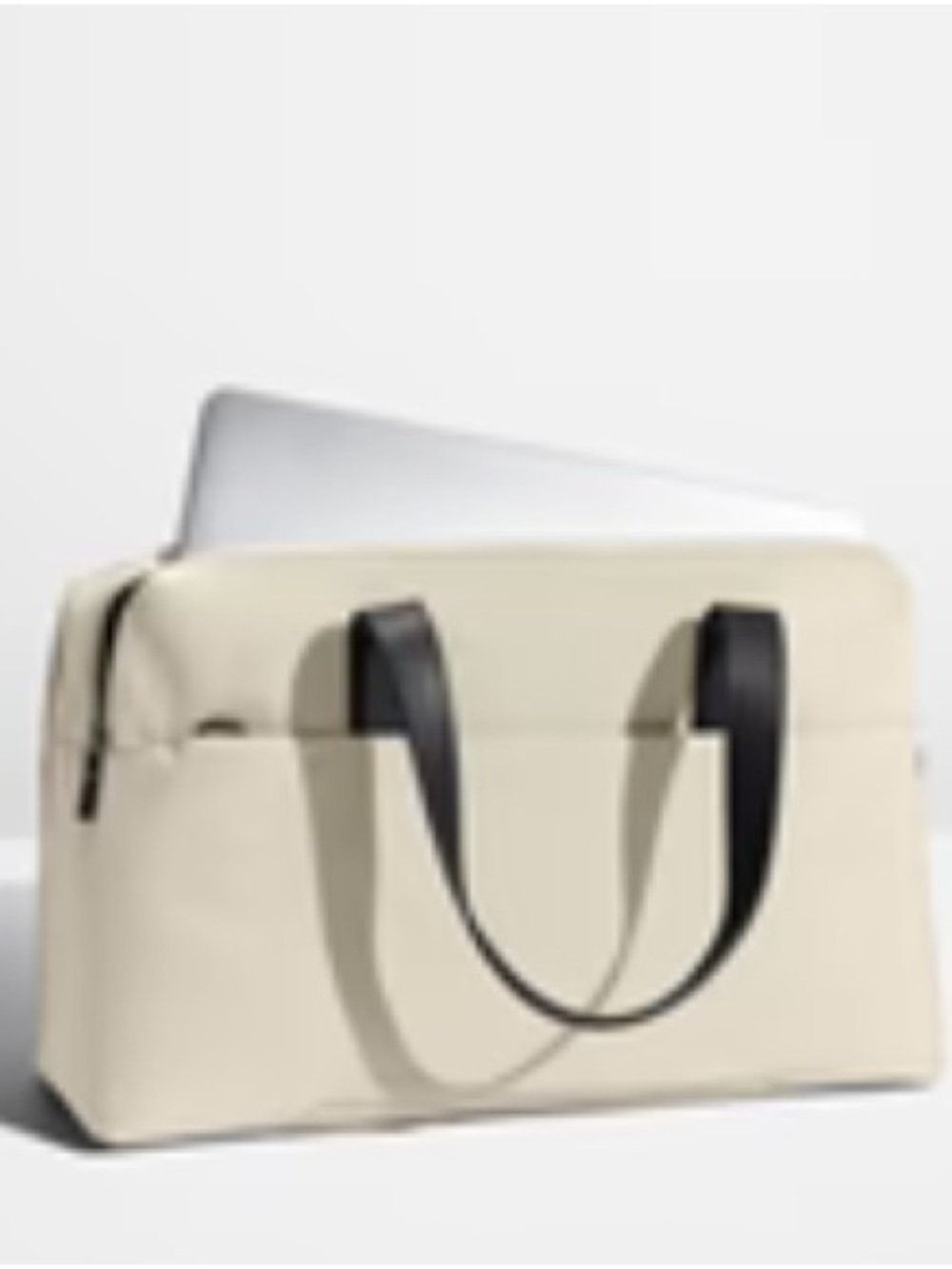 Away Cream Travel Duffel with Black Leather Handles - Picture 4 of 10